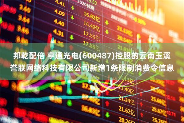 邦乾配倍 亨通光电(600487)控股的云南玉溪誉联网络科技有限公司新增1条限制消费令信息