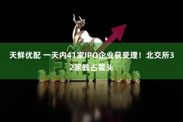 天鲜优配 一天内41家IPO企业获受理！北交所32家独占鳌头