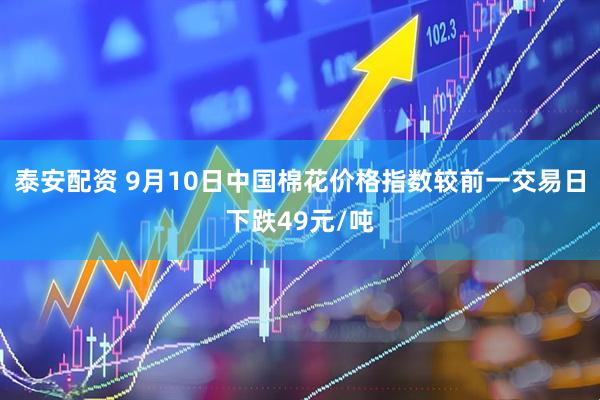 泰安配资 9月10日中国棉花价格指数较前一交易日下跌49元/吨
